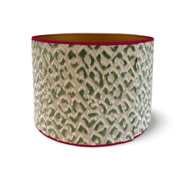 West-Germany Olive lamp met panterprint lampenkap - Afbeelding 2