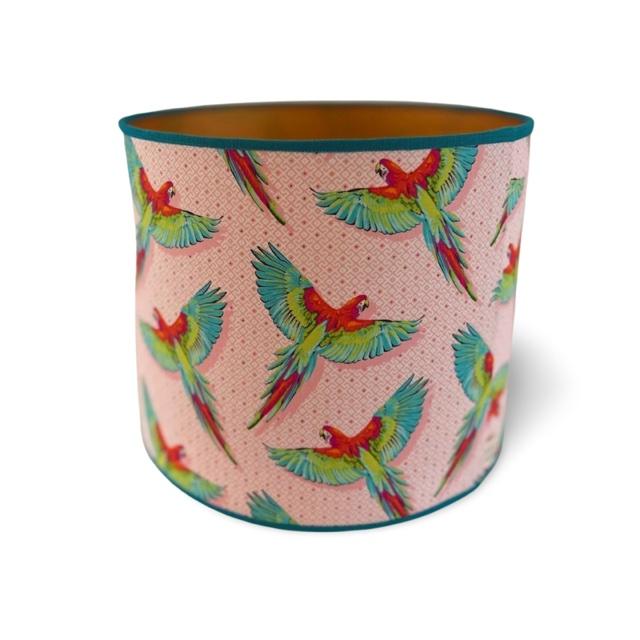 Donkerblauwe golvende lamp met papegaai lampenkap - Afbeelding 3